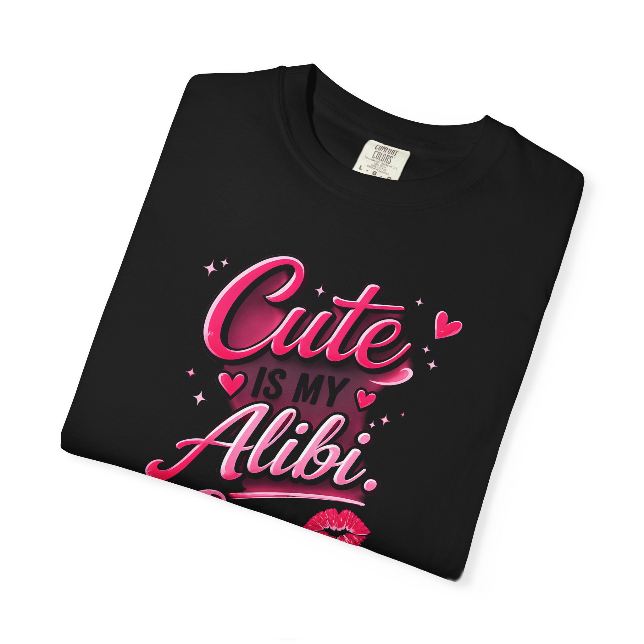 Harley Doo Cute Alibi T-Shirt — Pink Retro Script Graphic Tee