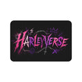 Harleyverse desk mat | Pink Purple Grunge typography, gaming mousepad