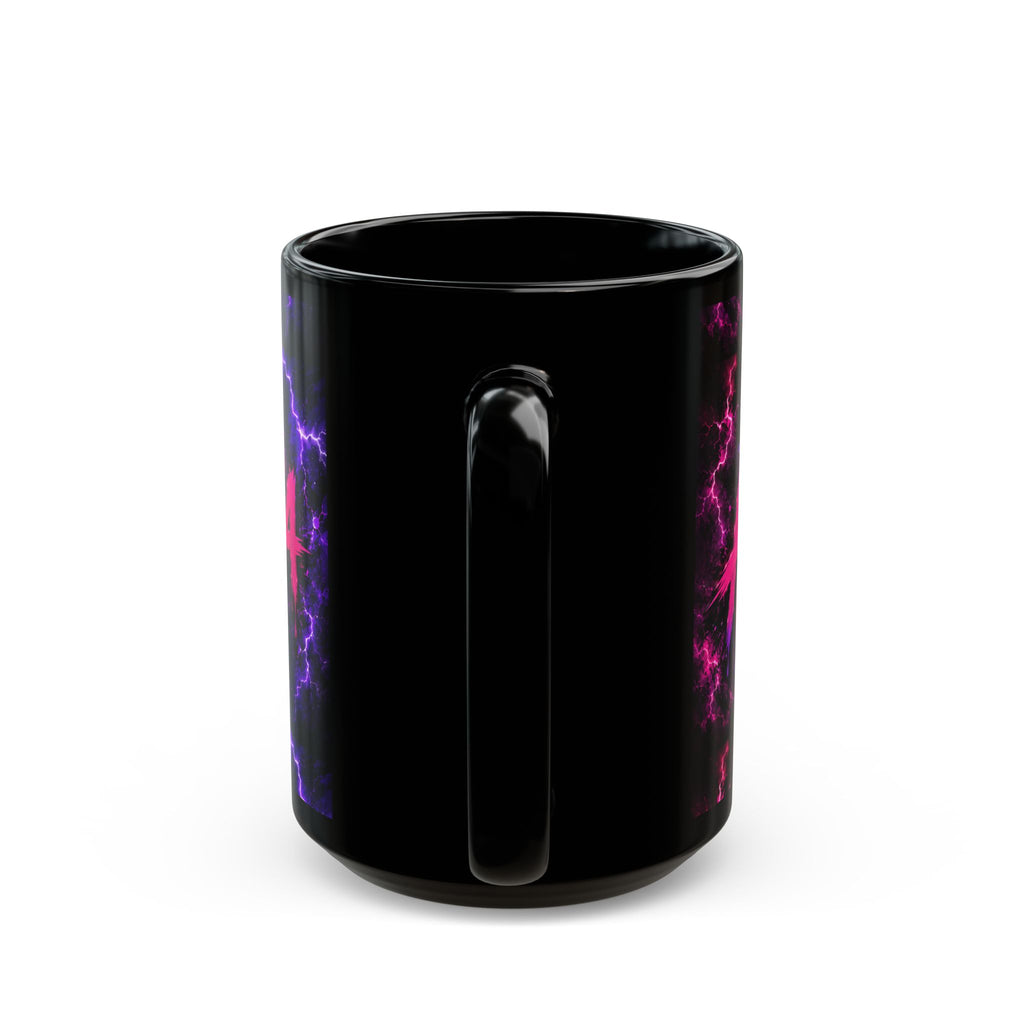 Harley Mania neon lightning Mug | Black ceramic coffee mug