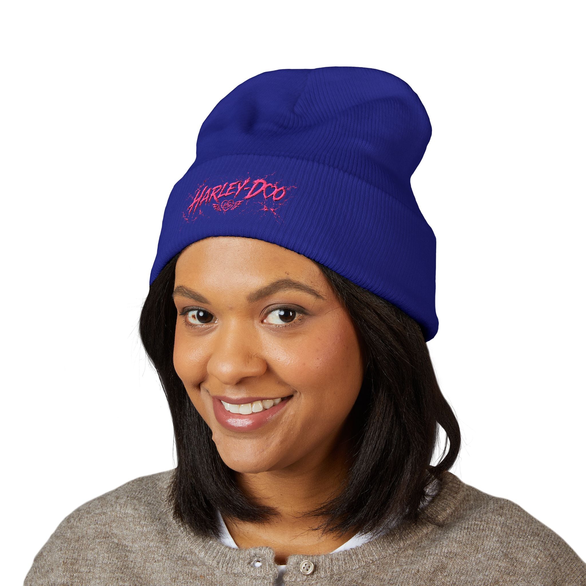 Harley-Doo Logo Embroidered Beanie | Cuffed Knit Hat