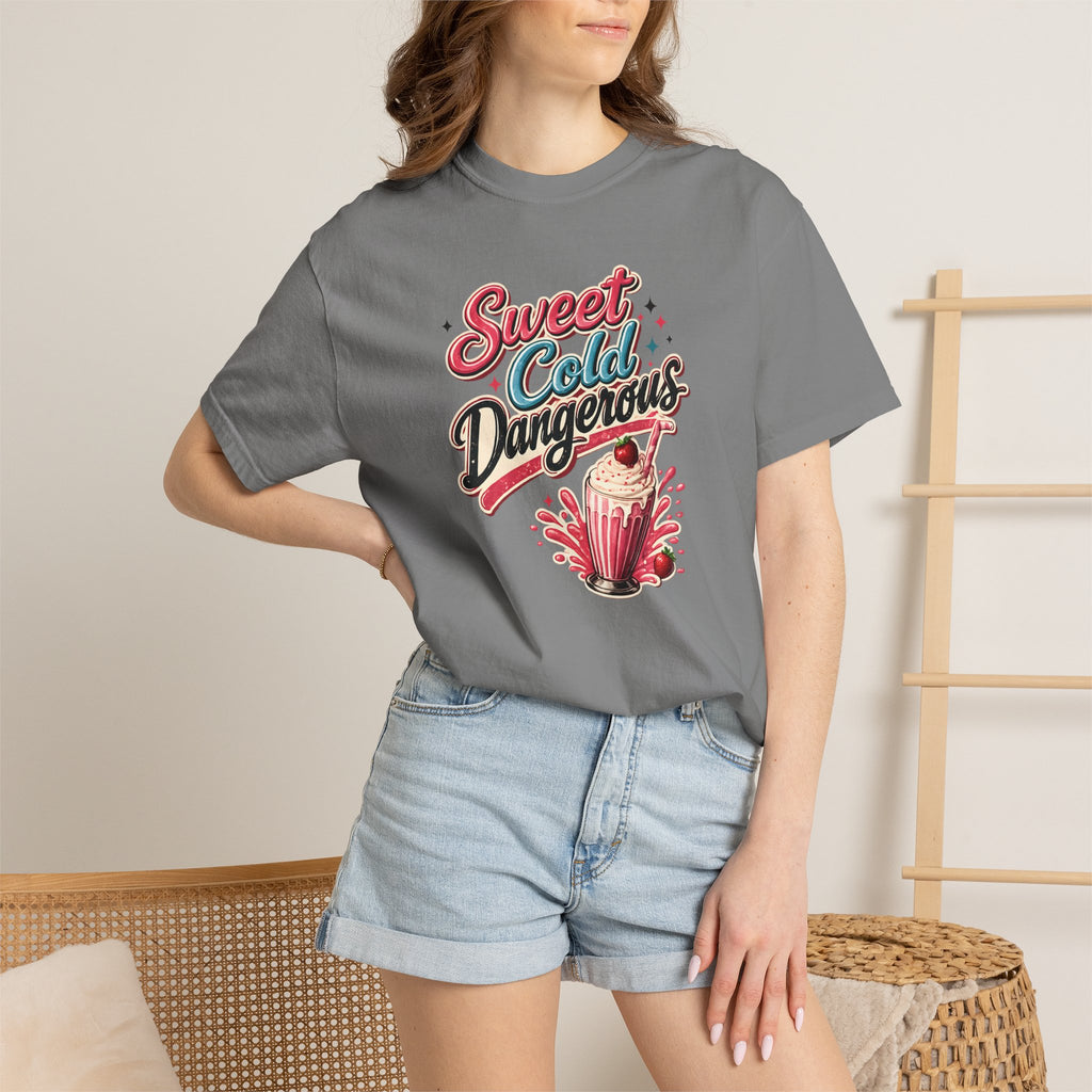 Harley Doo Sweet Cold Dangerous milkshake T-shirt | retro diner soda graphic