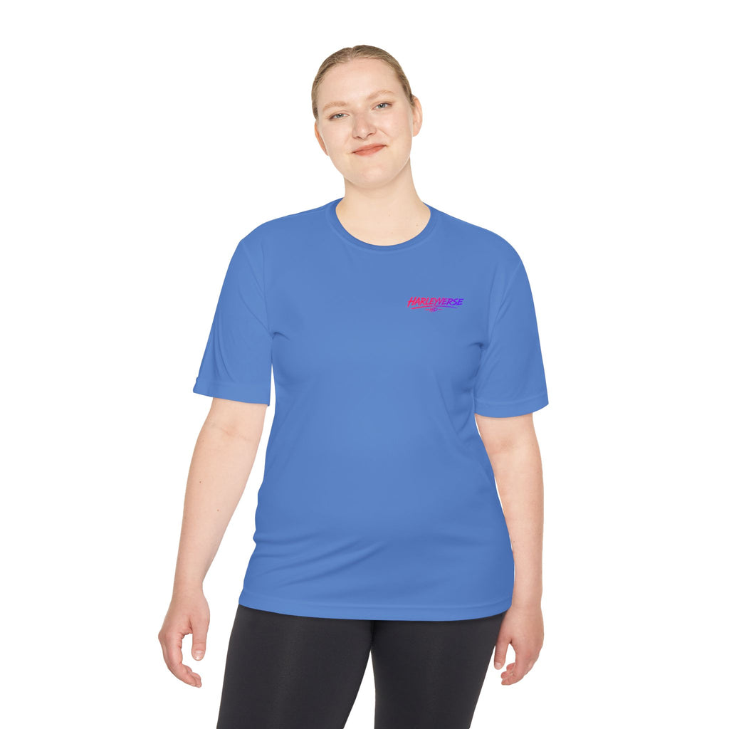 Retro Neon Harleyverse  'Hype Crew' Logo Tee | Moisture Wicking Shirt