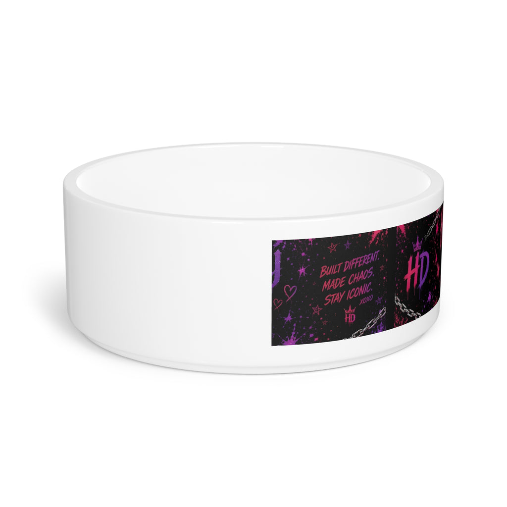 Harley Doo Pattern Pet Bowl | Pink Purple Inspired Design