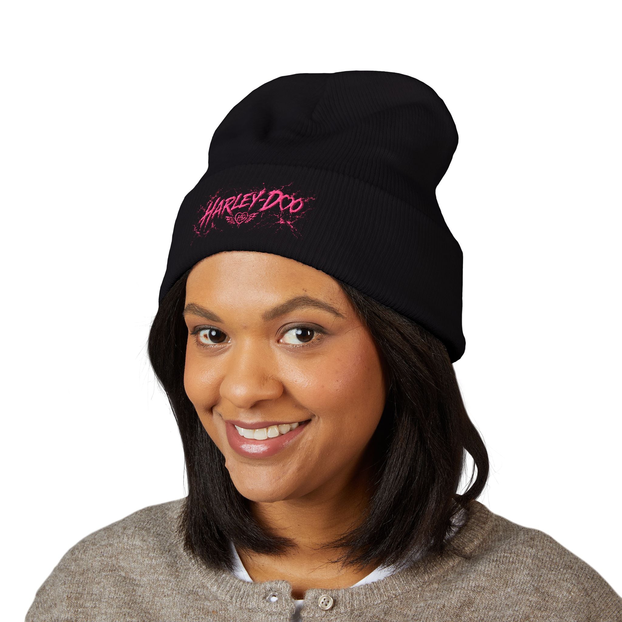 Harley-Doo Logo Embroidered Beanie | Cuffed Knit Hat