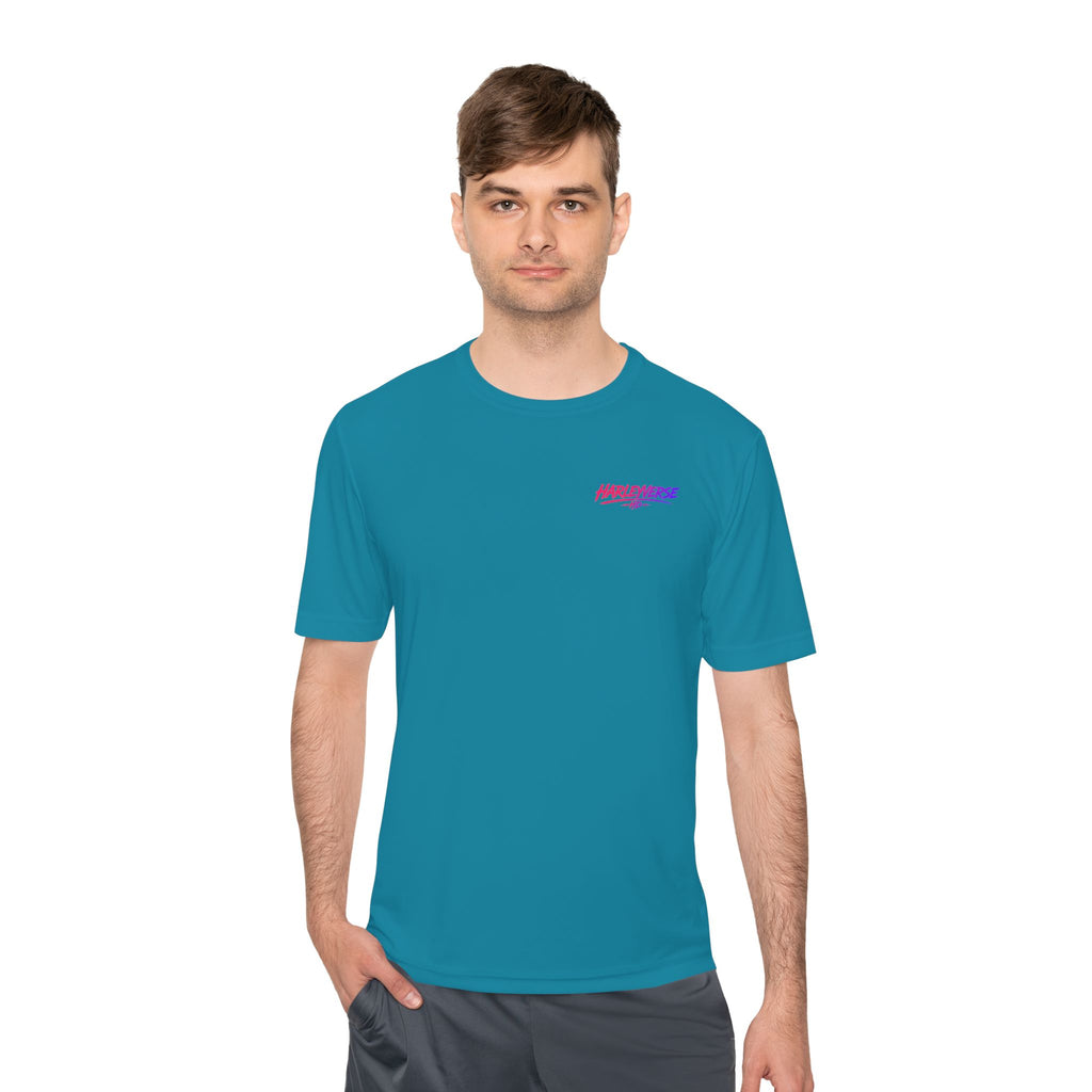 Retro Neon Harleyverse  'Hype Crew' Logo Tee | Moisture Wicking Shirt