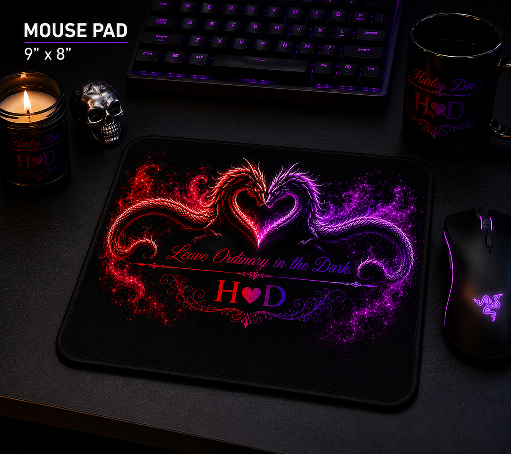 Dragon Heart Design Mouse Pad | Leave Ordinary in the Dark