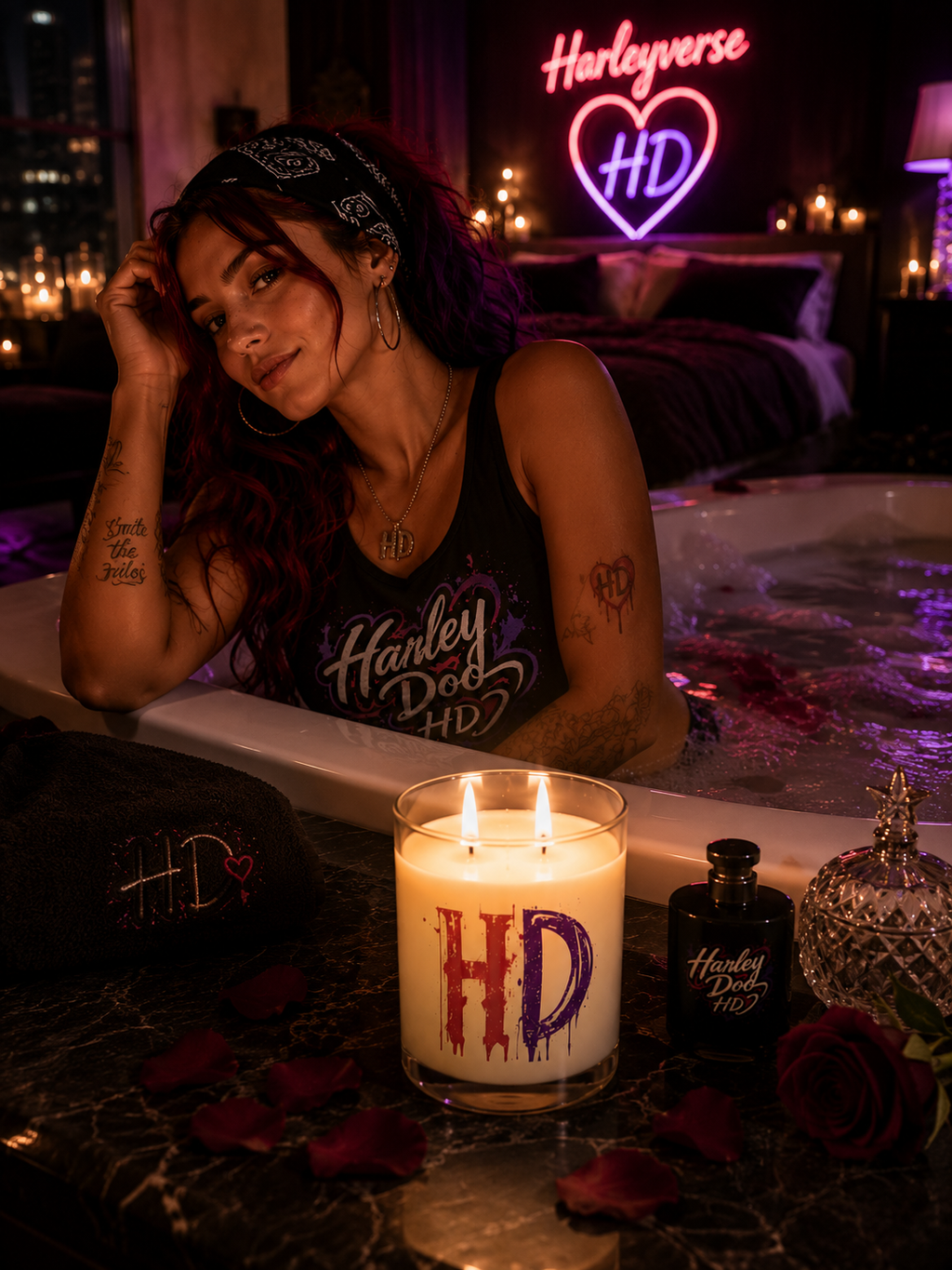 Harley Doo Initials Candle | 11 oz Glass Scented Candle
