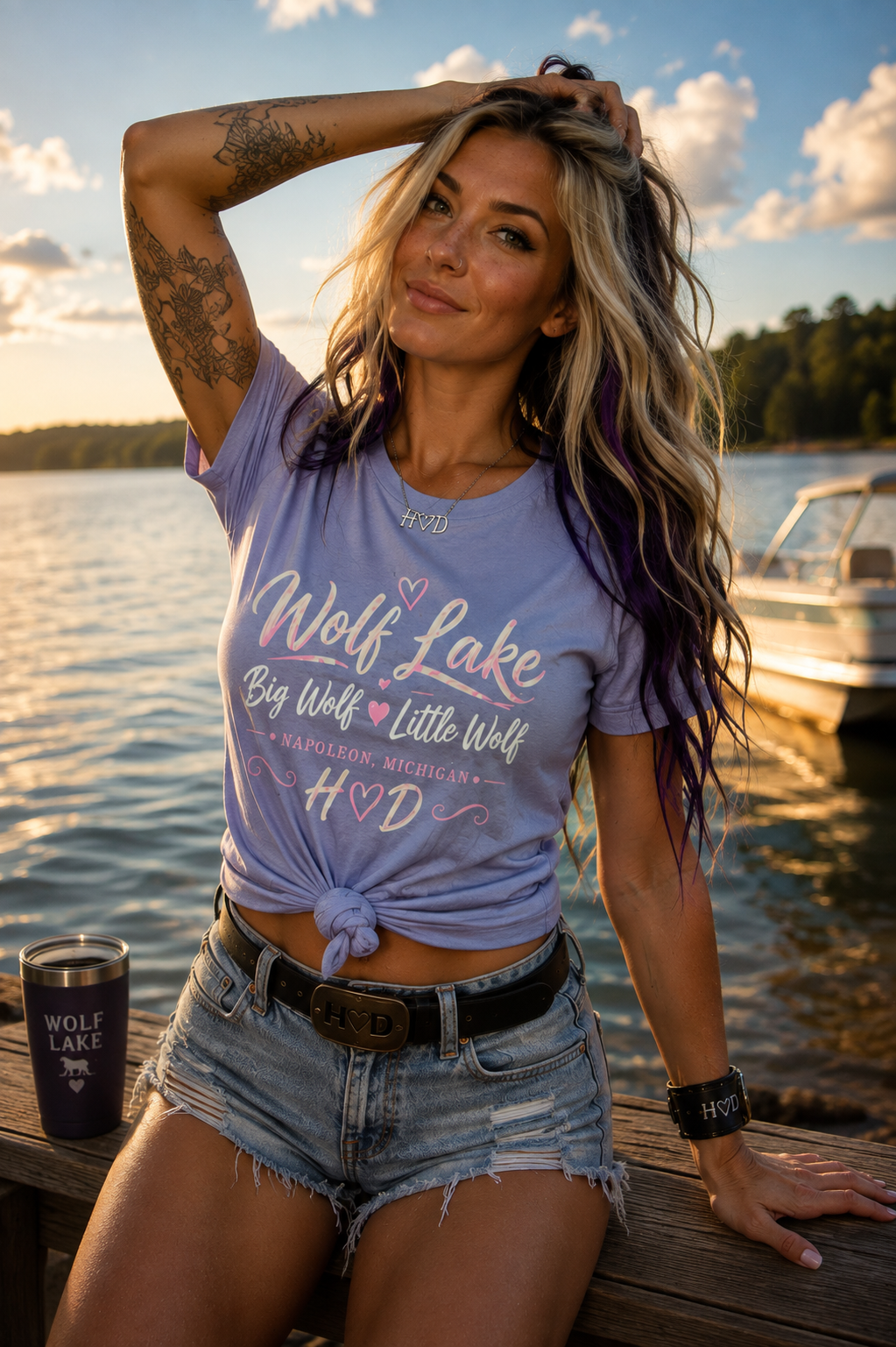 Wolf Lake HVD Comfort Tee — "Wolf Lake Day with You" Moisture‑Wicking Athletic Shirt