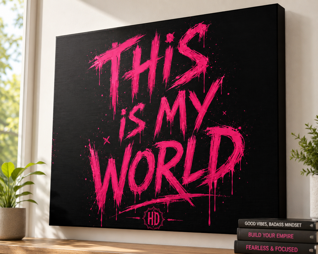 Harley Doo This Is My World Matte Canvas