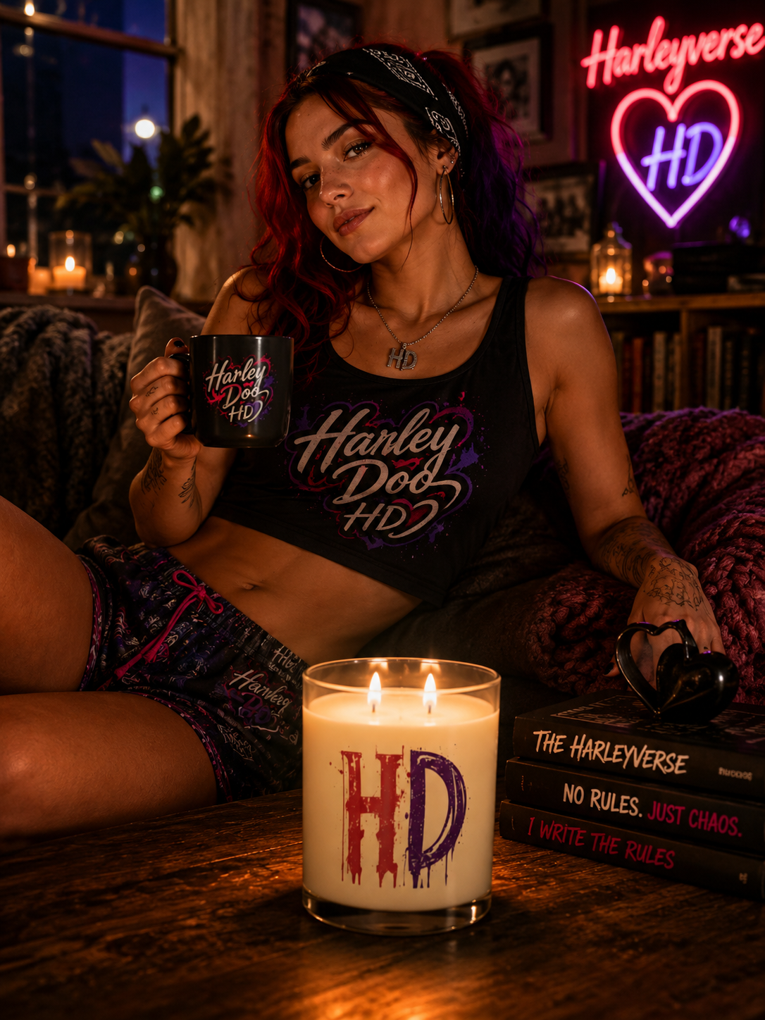 Harley Doo Initials Candle | 11 oz Glass Scented Candle