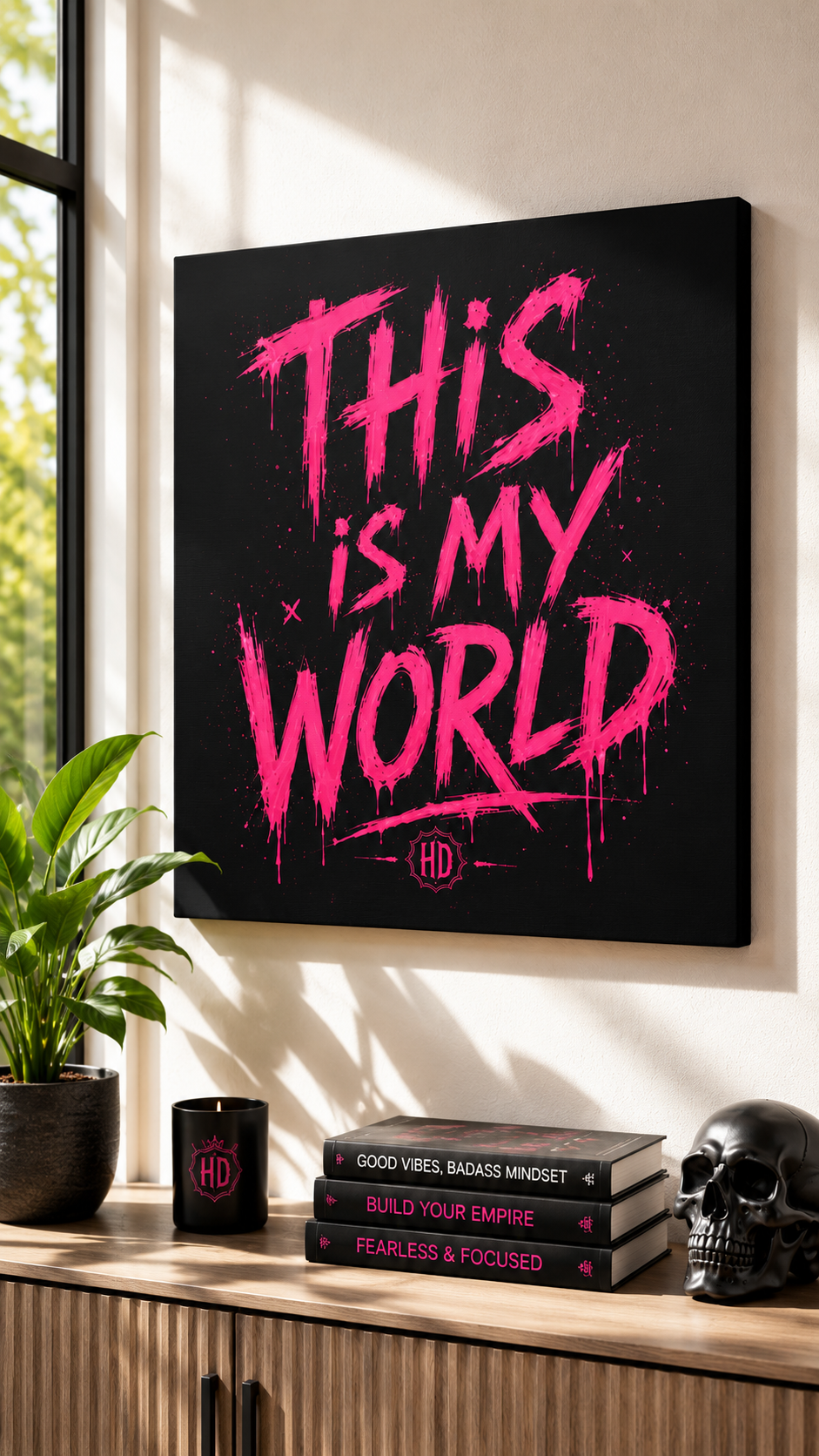 Harley Doo This Is My World Matte Canvas
