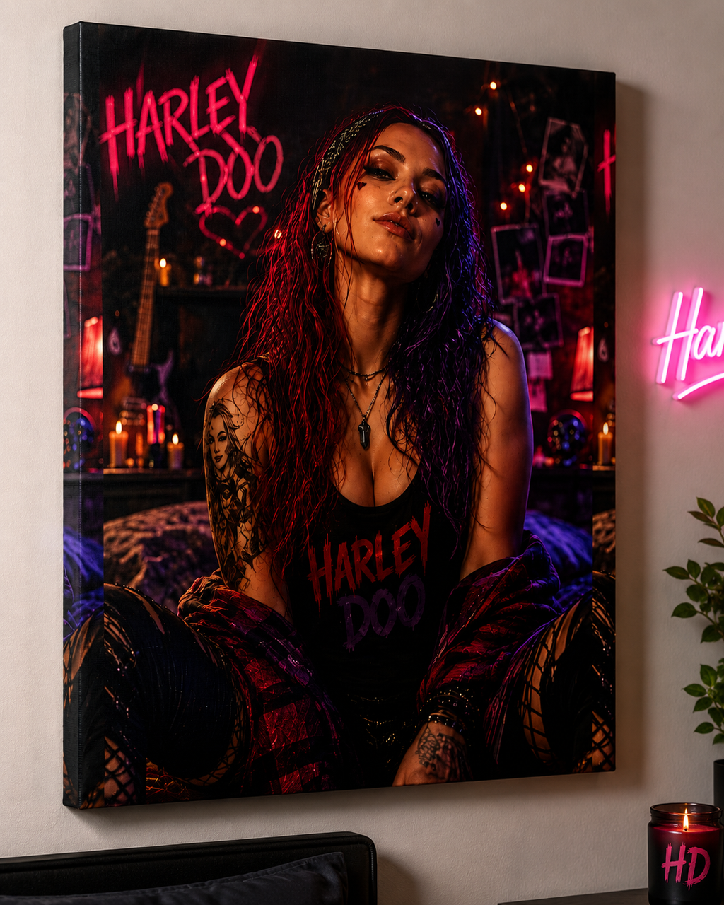 Harley Doo Pinup Art Canvas