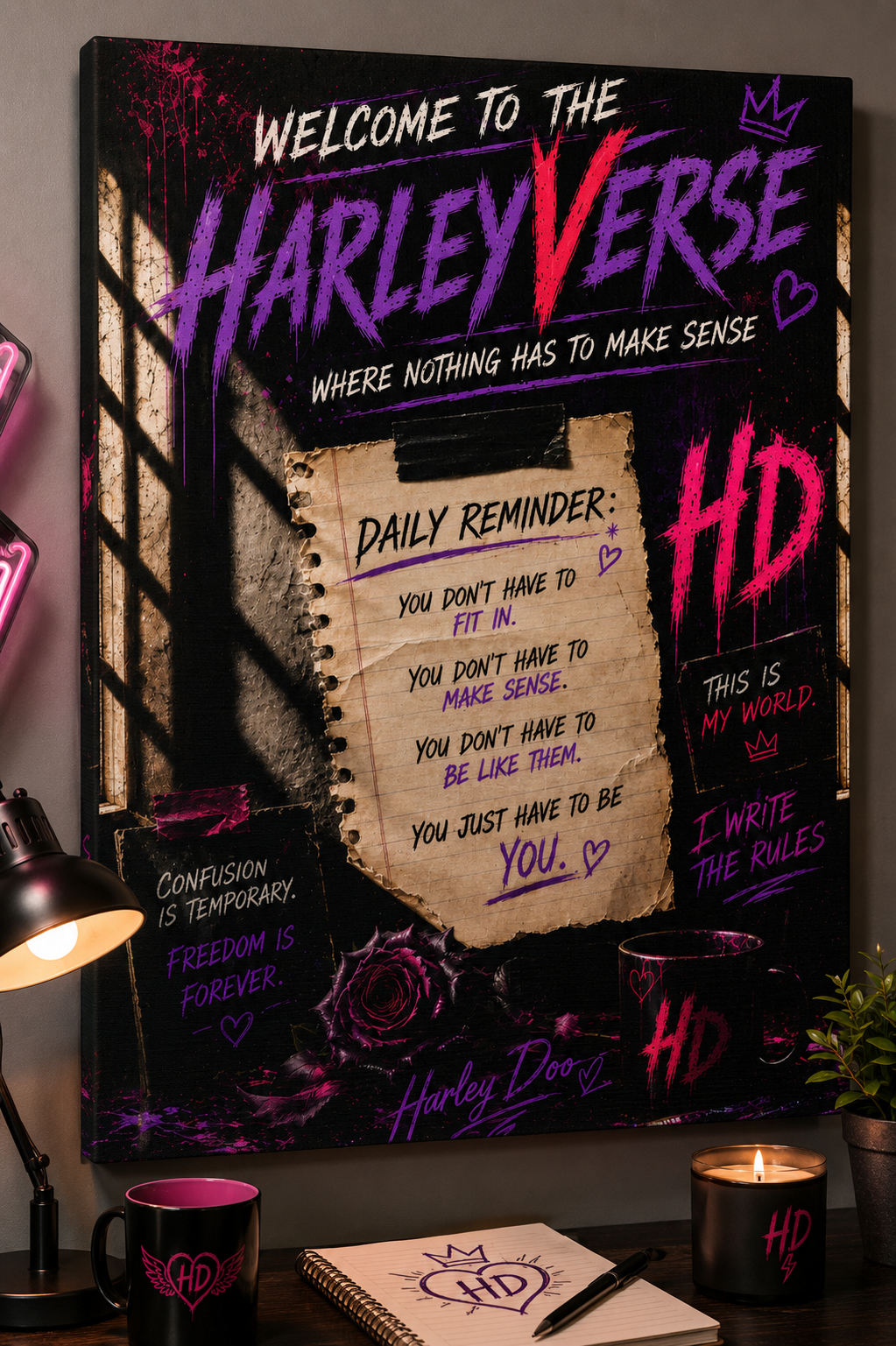 HarleyVerse 11 x14 Art Print Canvas | Matte Stretched Canvas