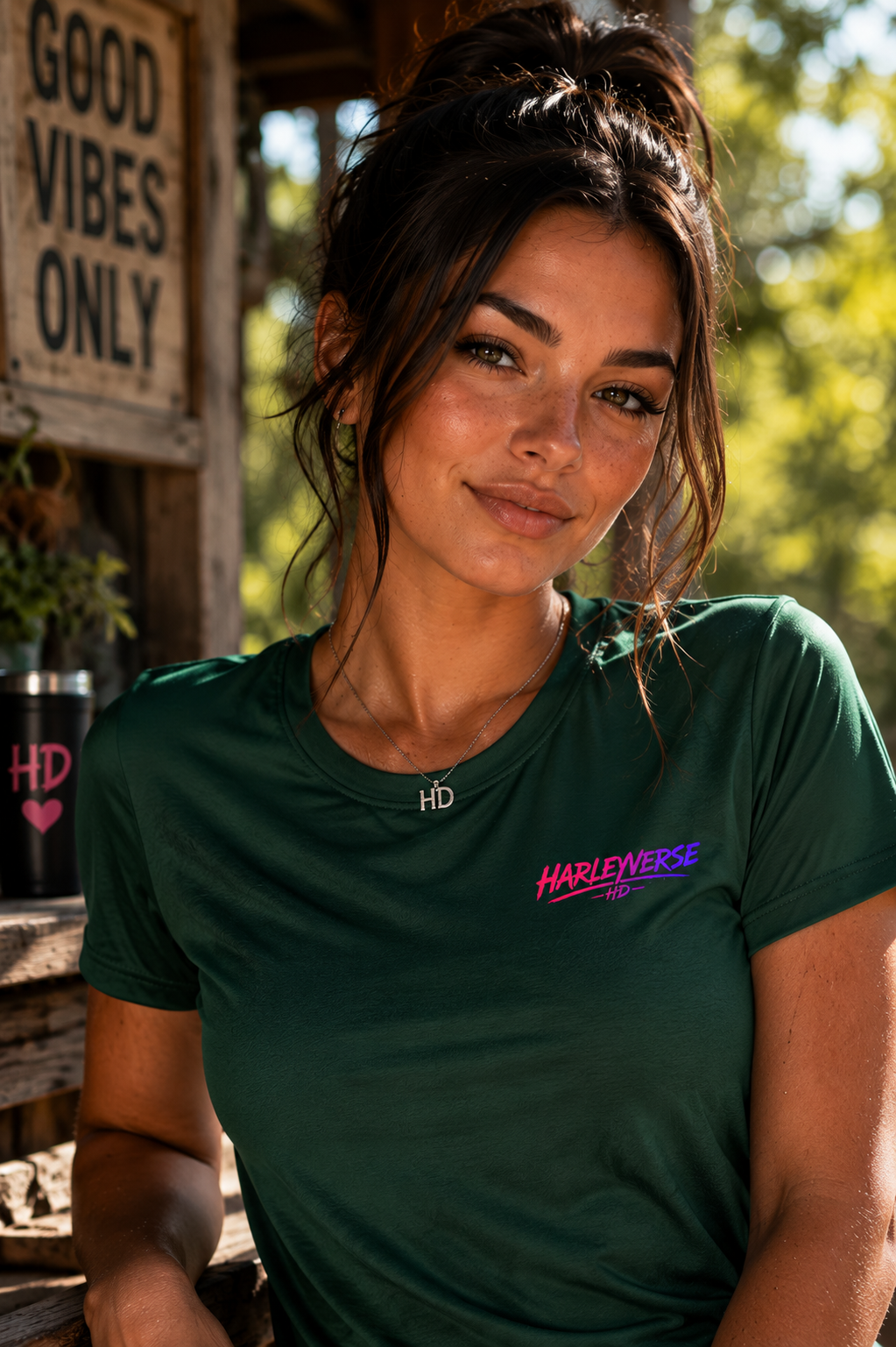Retro Neon Harleyverse  'Hype Crew' Logo Tee | Moisture Wicking Shirt