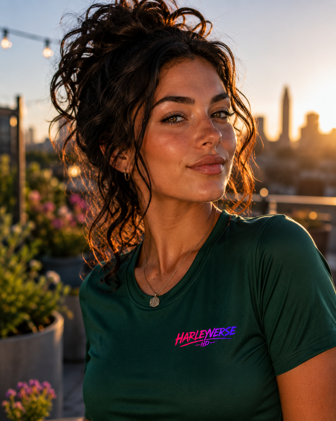 Retro Neon Harleyverse  'Hype Crew' Logo Tee | Moisture Wicking Shirt