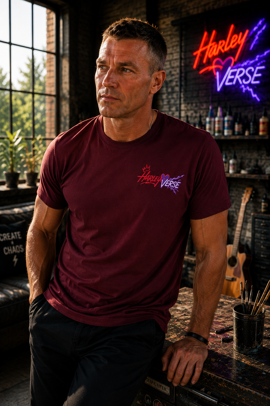 Harleyverse Tee | Small Chest Graphic, Athletic Shirt