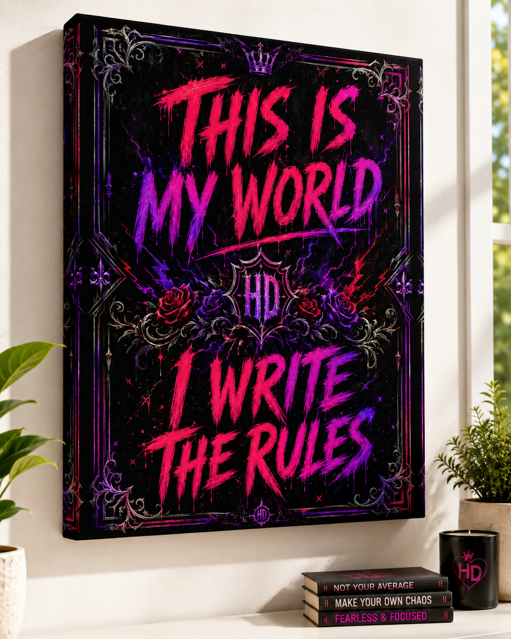 Harley Doo This Is My World I Write The Rules Canvas | Matte Stretched Wall Art