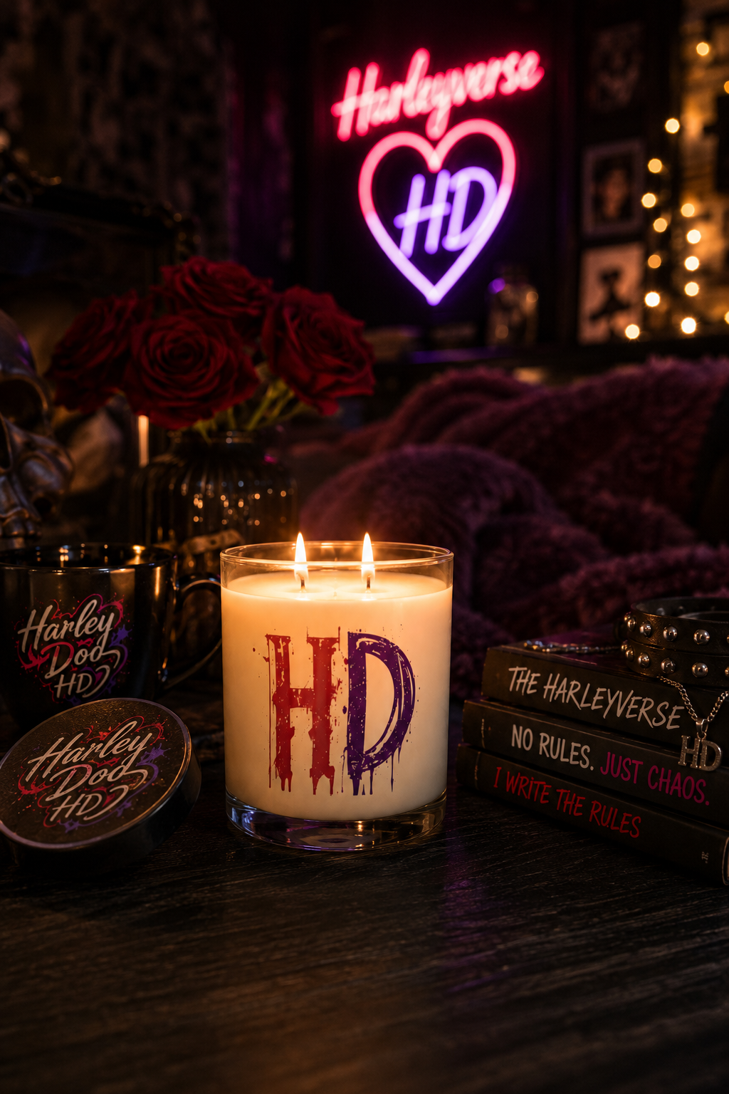 Harley Doo Initials Candle | 11 oz Glass Scented Candle