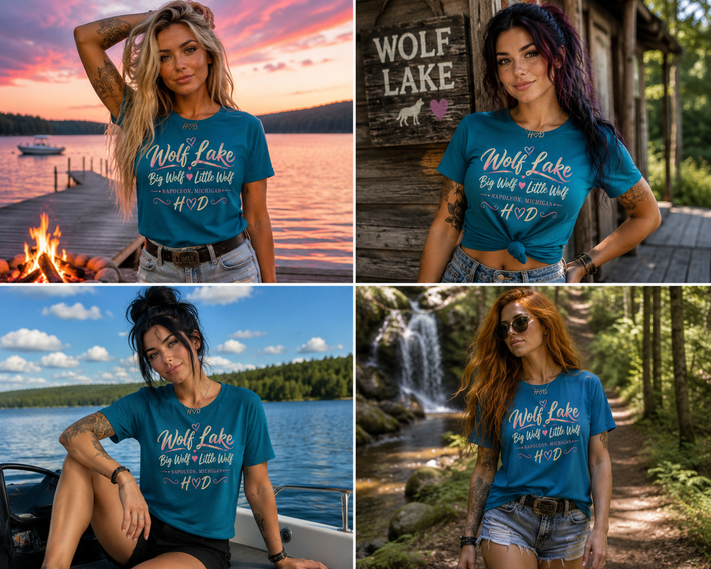 Wolf Lake HVD Comfort Tee — "Wolf Lake Day with You" Moisture‑Wicking Athletic Shirt