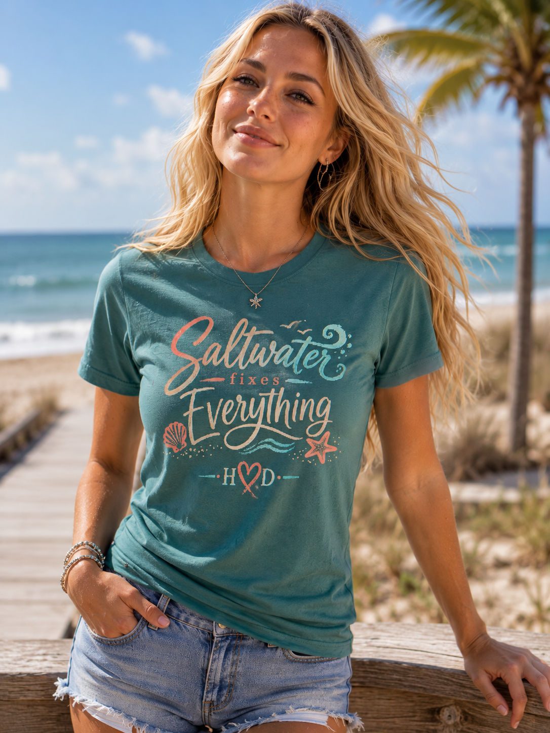 Harley Doo Saltwater Is Everything Tee — Beach Fishing Shirt
