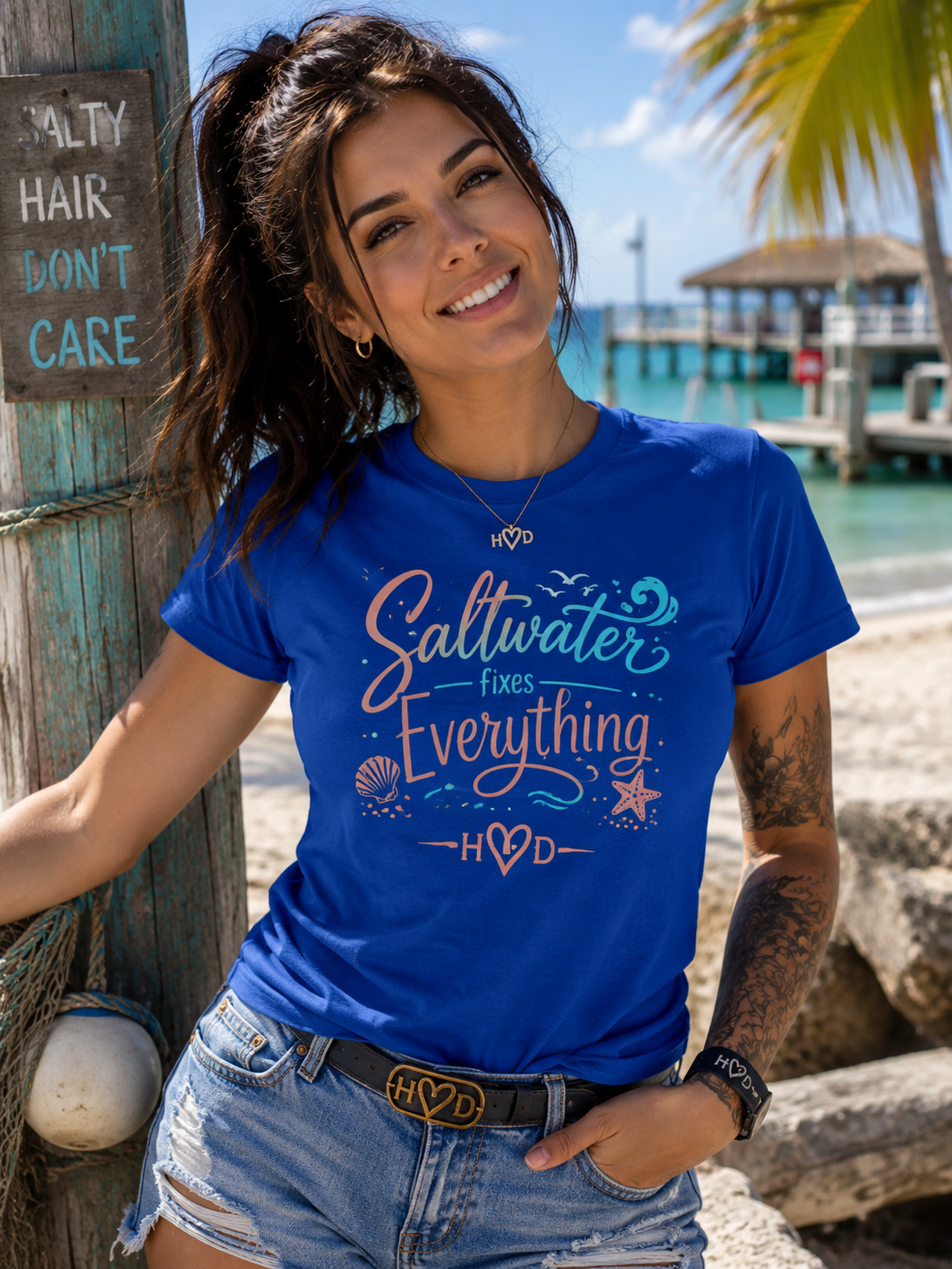Harley Doo Saltwater Is Everything Tee — Beach Fishing Shirt